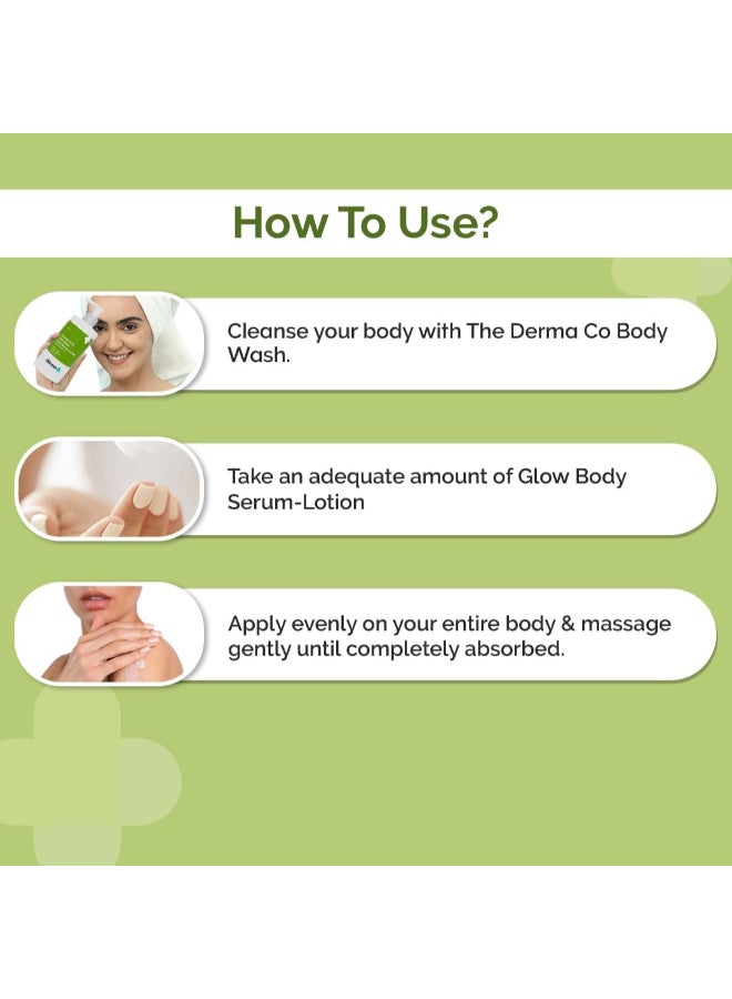 THE derma Co لوسيون سيروم الجسم بتأثير 1% من حمض كوجيك للتألق اليومي - 250 مل - Image 3