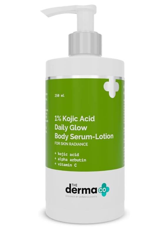 THE derma Co لوسيون سيروم الجسم بتأثير 1% من حمض كوجيك للتألق اليومي - 250 مل - Image 1