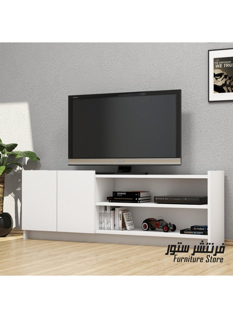 فرنتشر ستور وحدة تليفزيون مودرن - ارتفاع 50 سم - عرض 140 سم - عمق 28 سم ، من فرنتشر ستور.  - Image 1