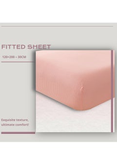 Generic OLA Home Duvet Covers & Sets Comforters - Single fitted Sheet Bedsheet with  Pillow Case - Flowers & White & Pink Color - Soft - Long Sleep120*200+30CM  - Image 4