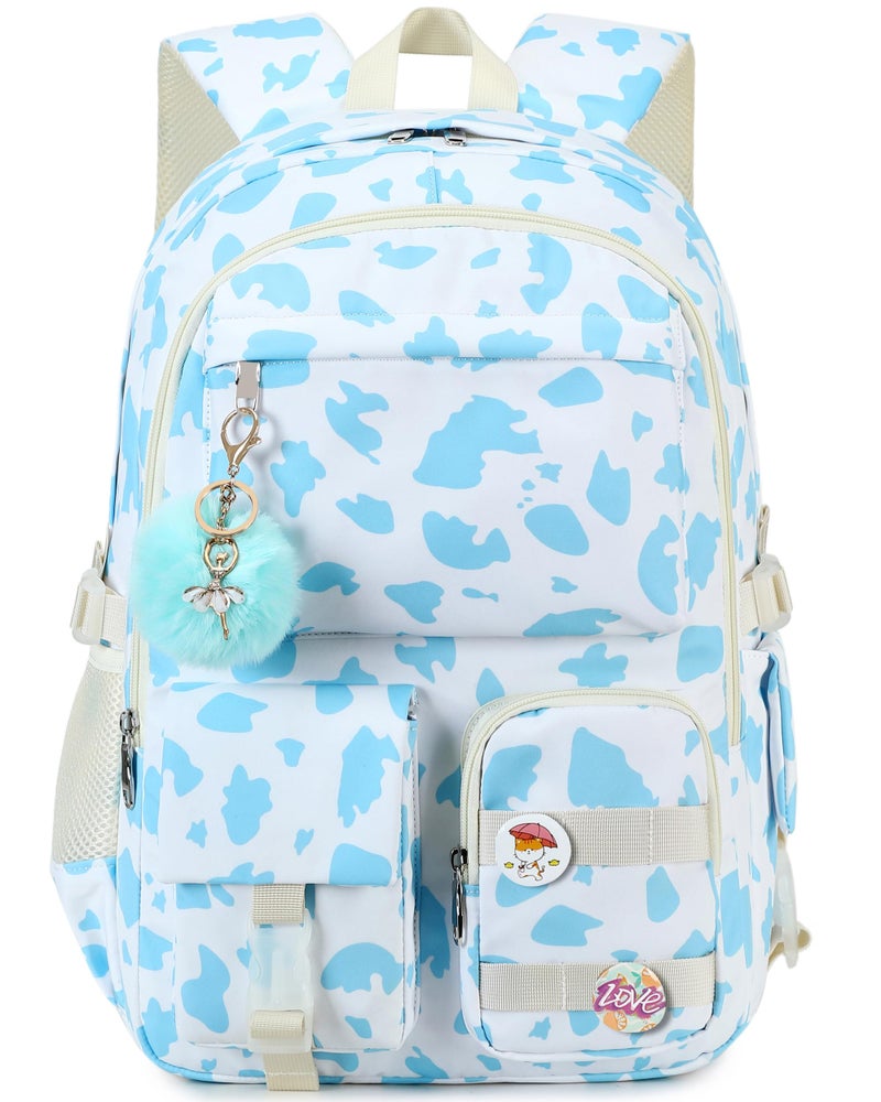 Hidds Backpack for Girls College School Backpacks Kids Bookbag School Bag Travel Laptop Daypack Teens Women Blue - Image 2