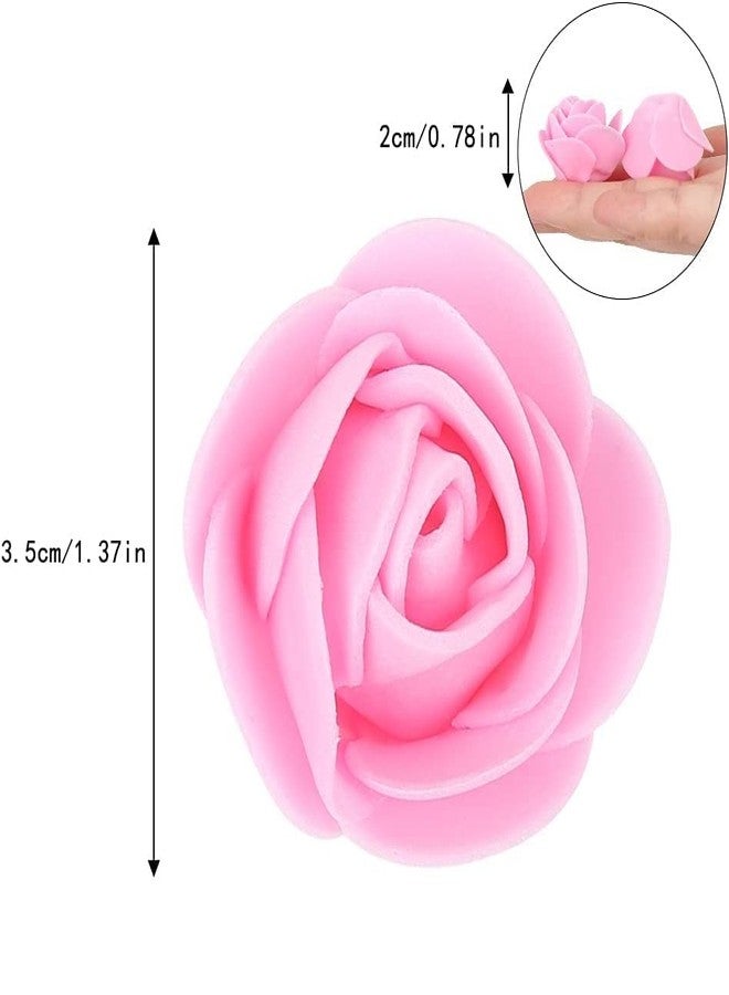 TREEWING 50Pcs Decorative Foam Crafted Rose Flowers for DIY Craft Work, Gift Crafting, Water Floating Flowers, Pooja Thali, Festival and Events, Home and Diwali Decoration Items - Image 2