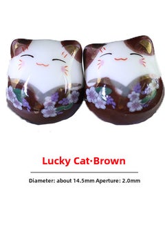 Ceramic Beads Maneki-Neko DIY Chinese Knotting Curry-Lucky Cat