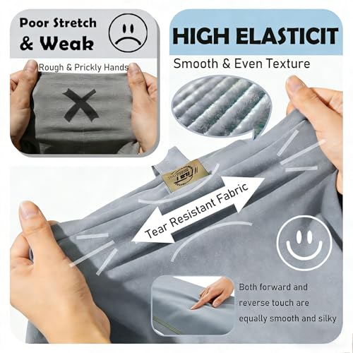 NGT new guide steps Yoga Bolster Pillow for Meditation and Support - Rectangular Yoga Cushion Foam Wedges Washable Suede Pillowcase for Men and Women with Carry Handles.(Grey Soft fabric) - Image 5
