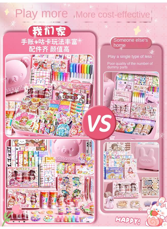 Bluejw Hand Account Suit Gift Box Girl's Hand Account Book Goo Card Suit Deluxe Edition Girl's Children's 61 Children's Toy Gift For Primary School Students - Image 4