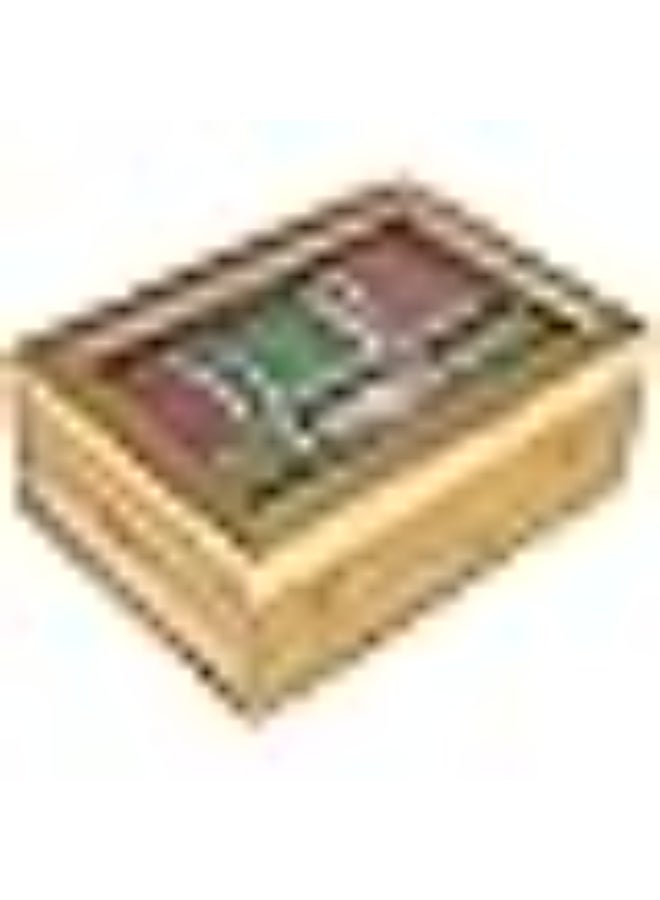 Generic Wooden Storage Box with Glass Lid - Wood Tea Box Organizer with Compartments - Kitchen Organizer Storage Box for Tea Bags, Coffee Pods, Spices, and Seasonings - Display Box, Craft Box - Image 3