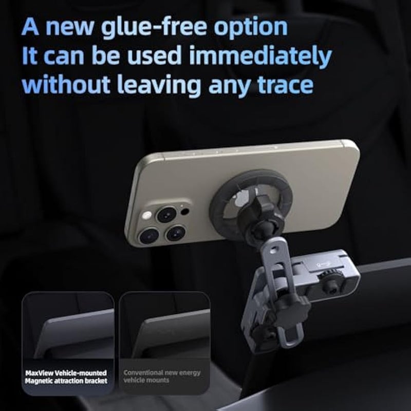 Tesla Phone Mount Foldable Hidden Tesla Phone Holder Fit for All Phones, Tesla Model 3/Y/Cybertruck Accessories, Tesla Model 3 Model Y for MagSafe Car Mount - Image 4