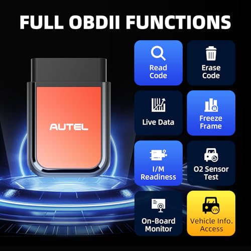 Autel AP2500 OBD2 Scanner Bluetooth Code Reader, Upgraded of AP200, OBDII Scanner All-System Diagnostic Tool, CAN FD, 5 Hot Resets, AutoVIN, Check Engine Light, Car Code Reader for iOS - Image 3
