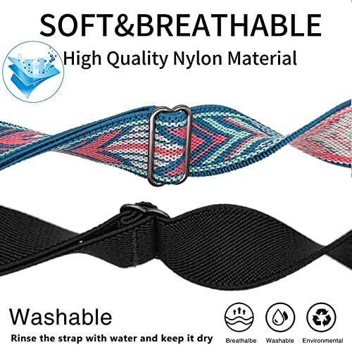 Abanen Elastic Nylon Watch Bands for Casio gshock DW-5600/8900, Stretchy Strap with with Lightweight Plastic Connector for Casio GA-100/GW-B5600/GB-5600 /GW-6900 (Colorful) - Image 3