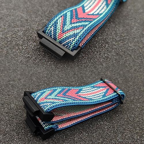 Abanen Elastic Nylon Watch Bands for Casio gshock DW-5600/8900, Stretchy Strap with with Lightweight Plastic Connector for Casio GA-100/GW-B5600/GB-5600 /GW-6900 (Colorful) - Image 5