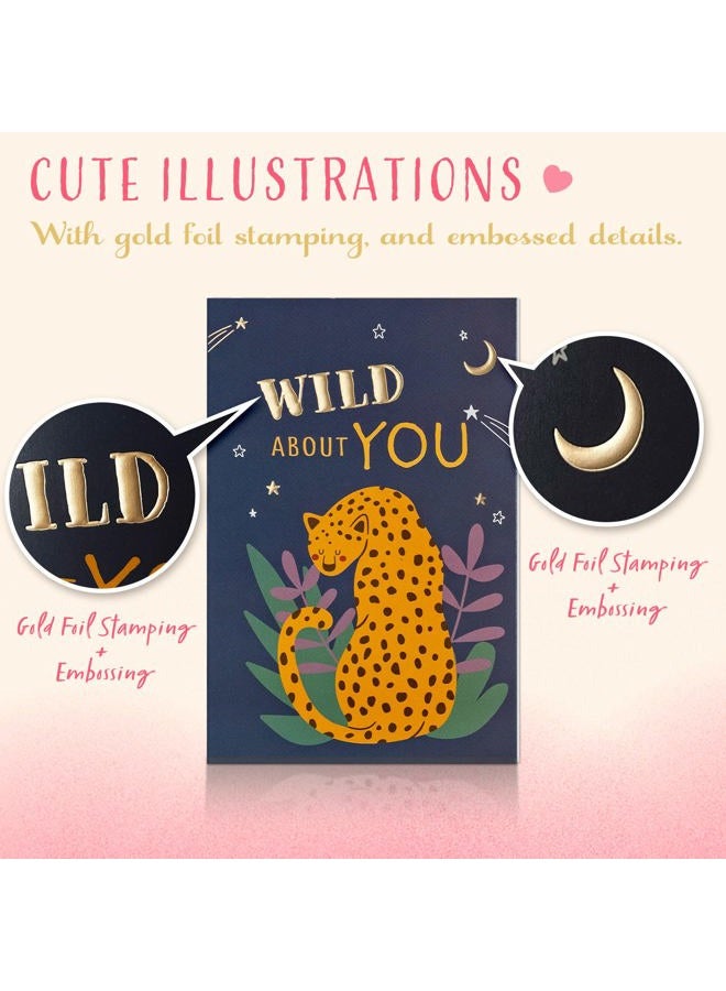 Prims & Flourish Valentine Cards for Kids Classroom, 36-Pack, 9 Cute Animal Designs, 4 x 6 Inches - Image 5