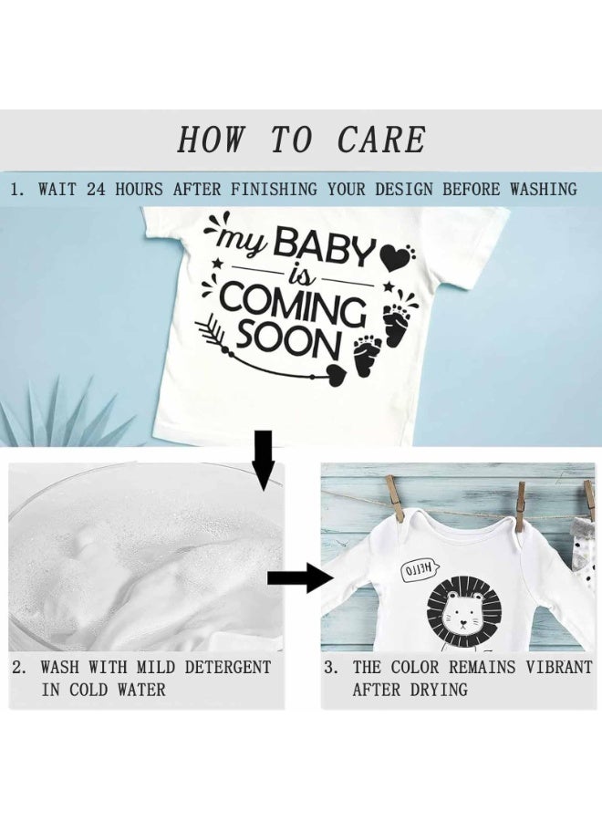 OSHIMA 6 PCS Black Fabric Markers, Textile Pens Machine Washable Black Dual Tips Fabric Paint Pens, Waterproof and No Fading Permanent Textile Markers Fabric Pens for Creative DIY Projects Clothes Shose DIY - Image 4