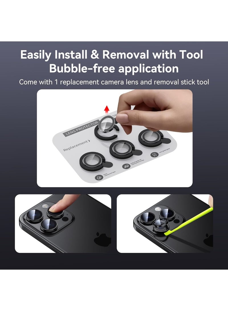 CHU DAI 3-Pack Camera Lens Protector for iPhone 14Pro & Pro Max / iPhone15 Pro & Pro Max / iPhone16 & Pro & Pro Max, 9H Tempered Glass, Anti-Scratch, Case Friendly, Does Not Affect Night Shots, HD Clear - Image 5