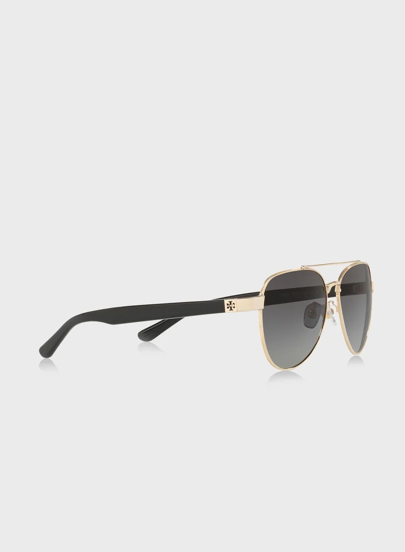 Tory Burch 0TY6070 Aviator Sunglasses