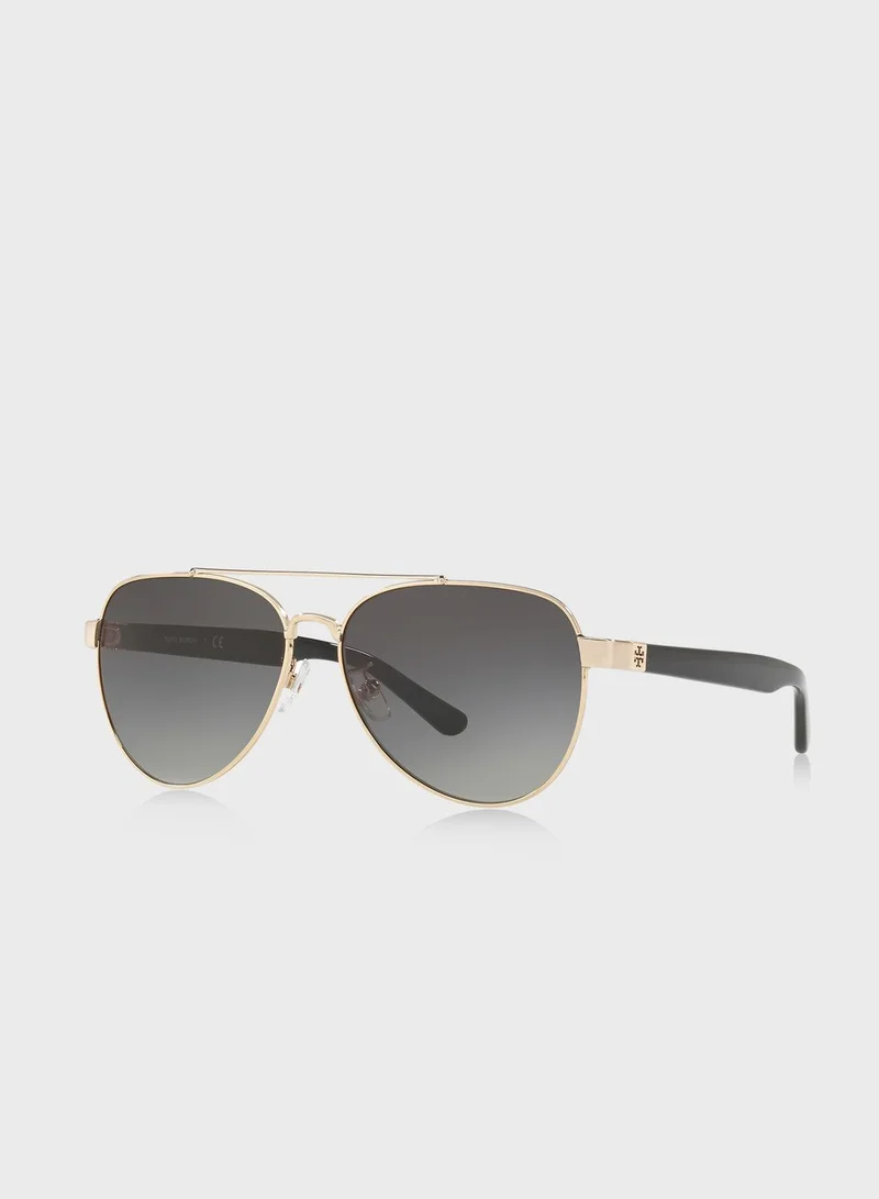 Tory Burch 0TY6070 Aviator Sunglasses