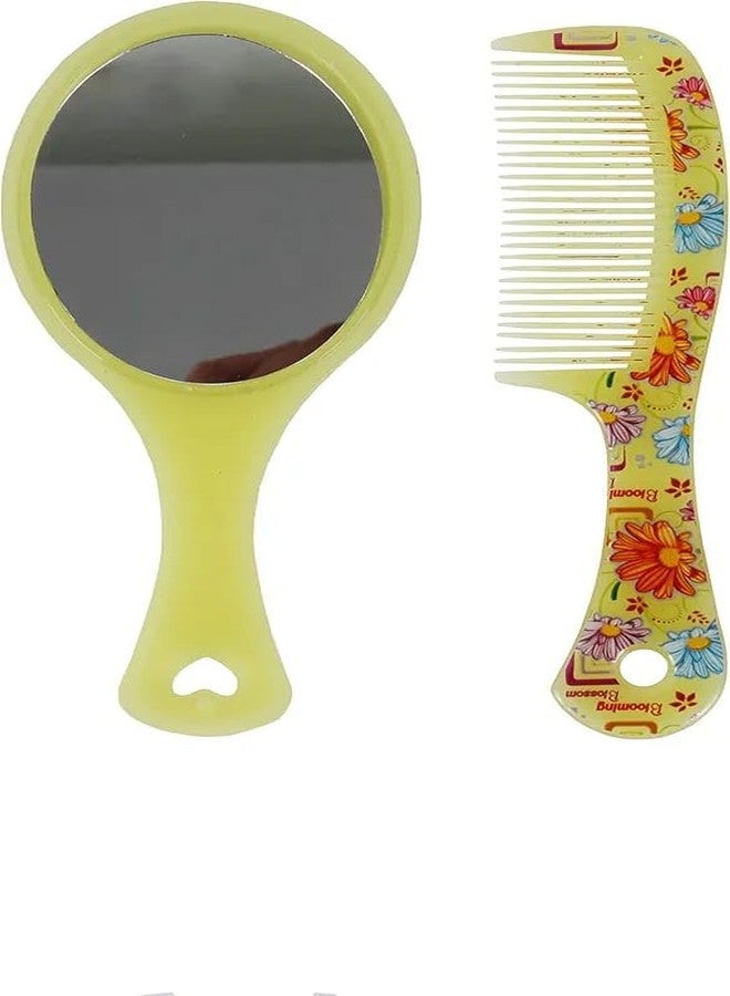 YOOKO Combo Of Hair Comb And Mirror Set For Women And Girls Casual And Travelling Use Pack Of 1 Best for Kids Multicolor - Image 2