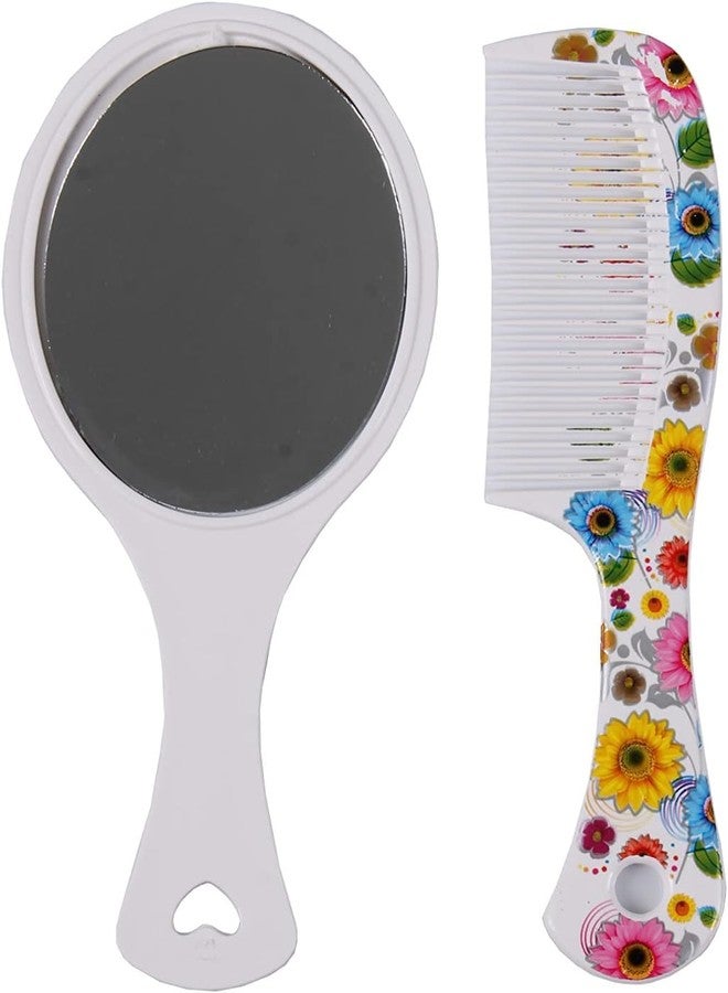 YOOKO Combo Of Hair Comb And Mirror Set For Women And Girls Casual And Travelling Use Pack Of 1 Best for Kids Multicolor - Image 3