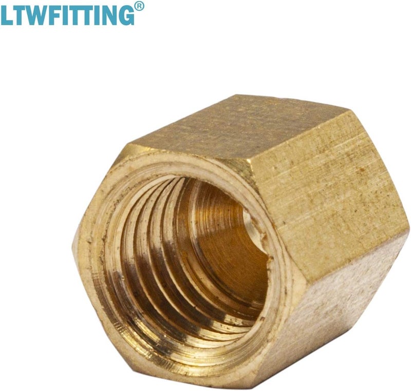 LTWFITTING 1/8-Inch Brass Compression Sleeves Ferrule with 1/8-Inch Compression Nut, Brass Compression Fitting(Pack of 75) - Image 4