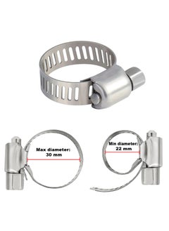 Duravel Duravel Stainless Steel Hose Clamps, Adjustable Worm Drive,(Pack-Of 10, 20-30mm)  - Image 2