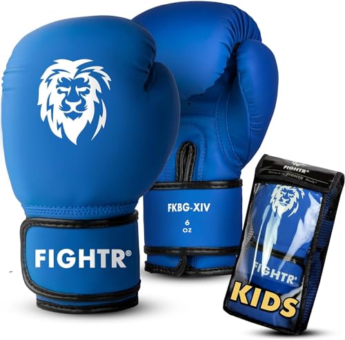 FIGHTR Kids Boxing Gloves and More Stability Junior Boys and Girls Boxing MMA Muay Thai Kickboxing Martial Arts 04 06 oz incl Carry Bag - Image 1