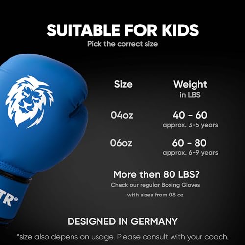 FIGHTR Kids Boxing Gloves and More Stability Junior Boys and Girls Boxing MMA Muay Thai Kickboxing Martial Arts 04 06 oz incl Carry Bag - Image 3