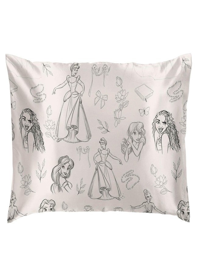 Jay Franco Satin Pillowcase - Standard Size 20x30 Inch Silky Soft Premium Pillow Cover, Beige - Disney Princess - Image 4