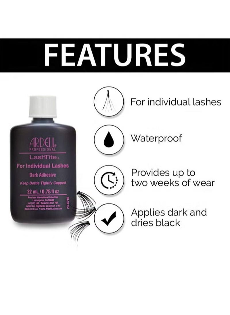ARDELL - LashTite Dark Lash Glue for Individual Lashes, Waterproof (22ml) - Image 1
