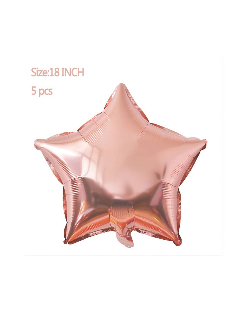 Arabest مروحة ورقية زهرية 8 قطع لتزيين حفلة عيد الميلاد باللون الأسود والذهبي/الوردي الذهبي بالخرز مع علم سحب مروحة ورقية زهرية (وردي ذهبي) - Image 3