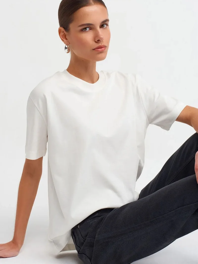 Dilvin DILVIN Women's Cotton Crew Neck T-Shirt