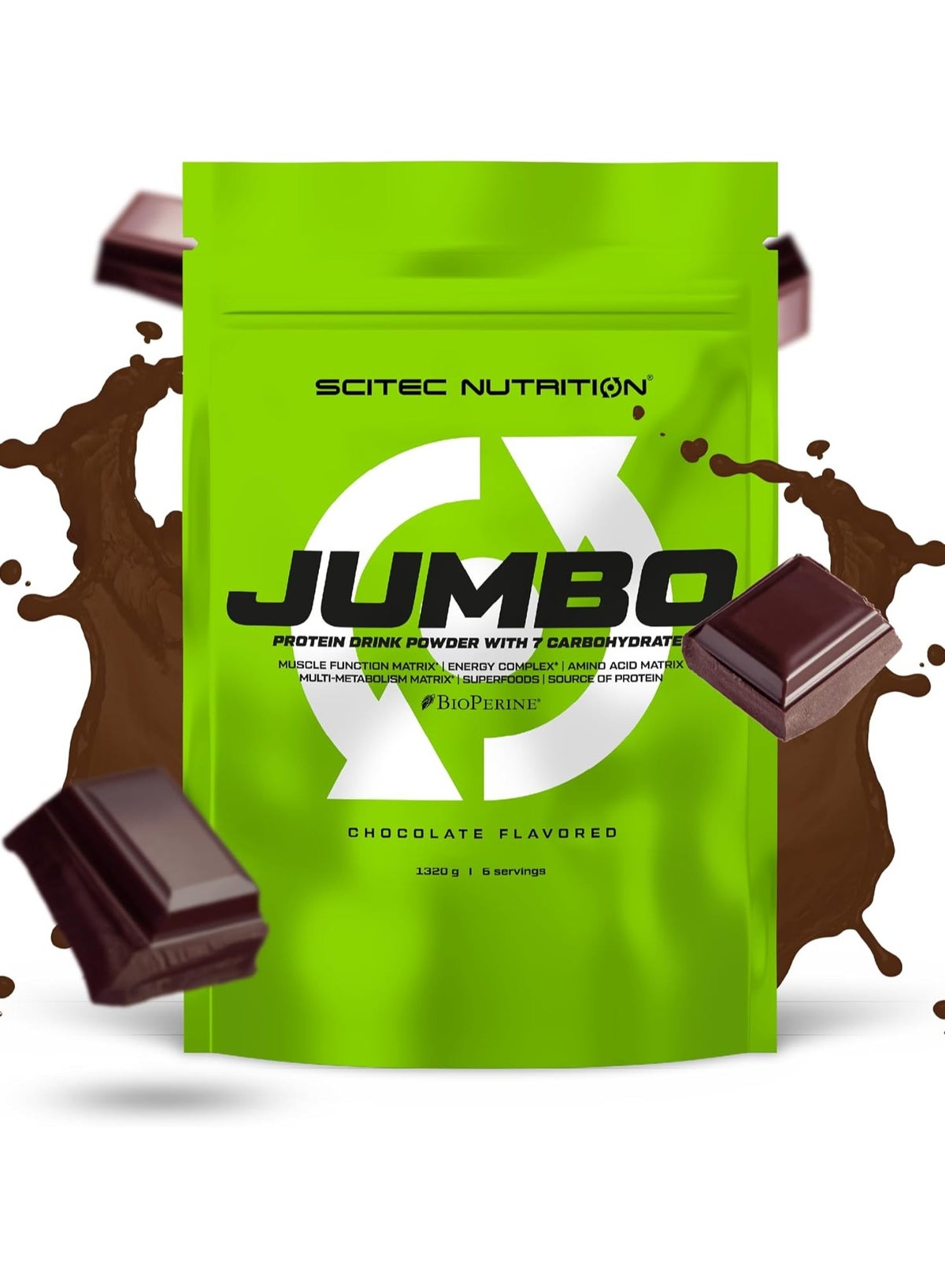 Whey Protein Muscle Mass Gainer Supplement - Chocolate Flavor - Performance & Energy Boost