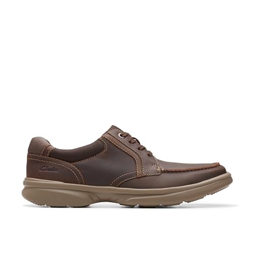 clarks حذاء كلاركس للرجال برادلي فايب أوكسفورد، جلد شمع النحل، 7.5 - Image 2