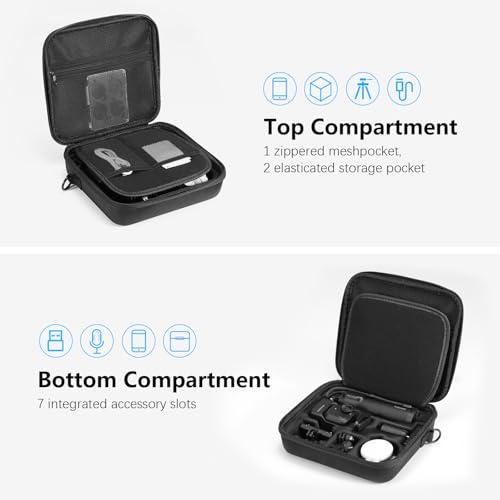 AMAZEAR Carry Case for Insta360 Go Ultra Accessories, Insta 360 Go-Ultra Portable Travel Bag with Shoulder Strap Hard Case for Protection, Organization, and Storage, Water-Resistance, Black - Image 3