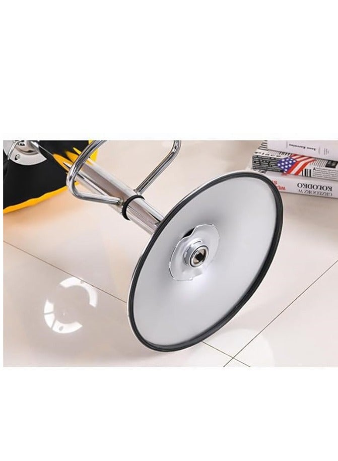 Generic Adjustable Bar Chair Swivel Bar Stool with Footrest for Counter White  - Image 5