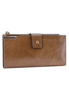 ITSLIFE Women'S Rfid Blocking Large Capacity Luxury Wax Genuine Leather Clutch Wallet Ladies Card Holder  - Image 3