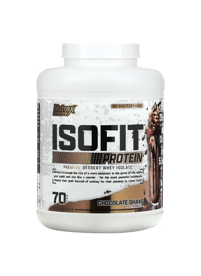 Nutrex Research Nutrex Research, IsoFit, Chocolate Shake, 5.1 lbs (2,317 g)  - Image 1