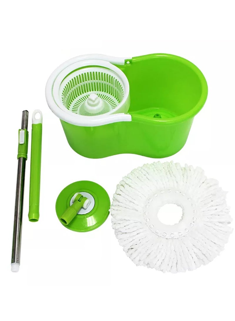 DubaiGallery 360 Degree Spin Cleaning Mop Parts Mop Bucket with Wringer Spin Floor Mop Wiper Plastic Mop Green  - Image 2