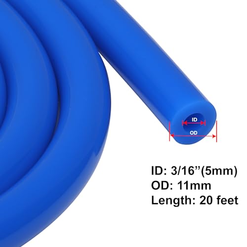 Podavelle 316 5mm ID Silicone Vacuum Hose Line Tubing 20FT Blue 130 PSI Maximum Pressure - Image 3