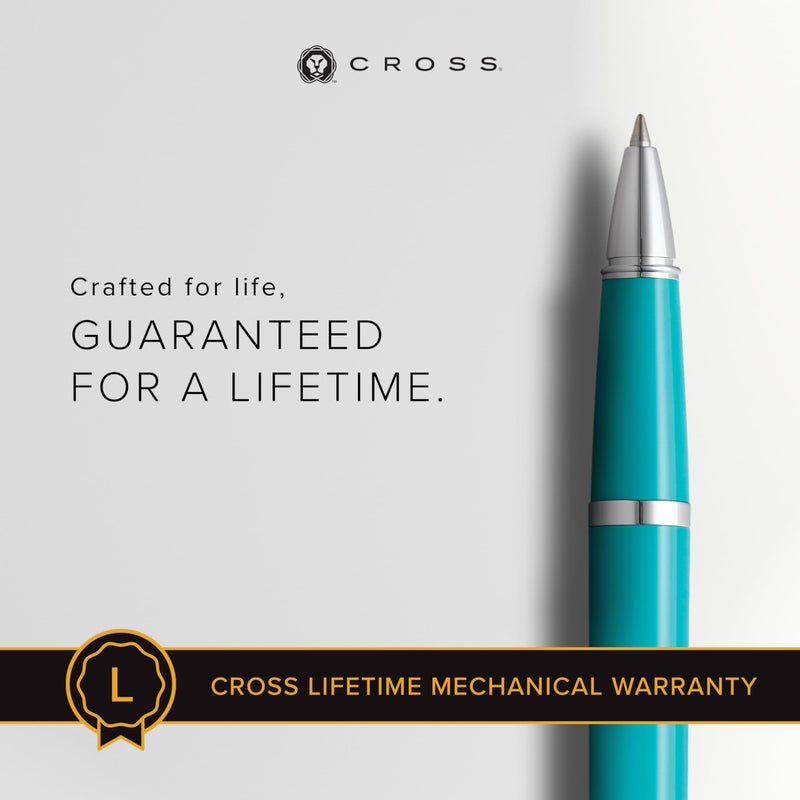 Cross قلم حبر جل رولر قابل لإعادة التعبئة من كروس بيلي، متوسط رولر، يشمل علبة هدايا فاخرة - أزرق مائل إلى الأخضر - Image 3