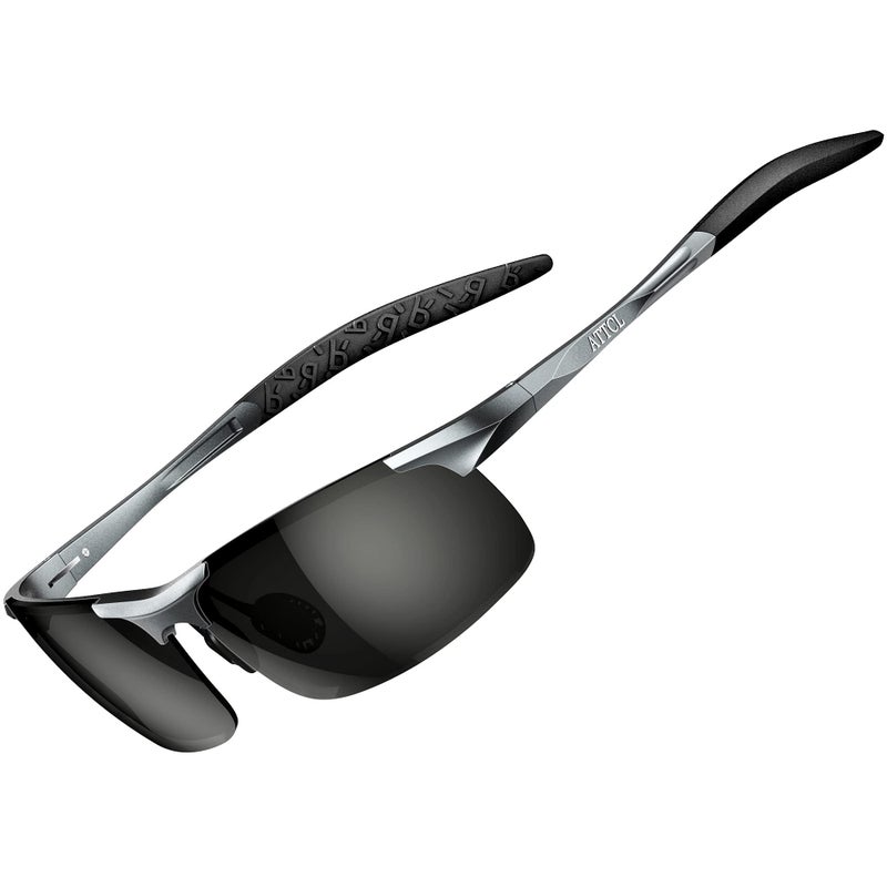 ATTCL Men's Fashion Sports Driving Polarized Sunglasses for Men Fishing - Al-Mg metal Ultralight 8177 - Image 1