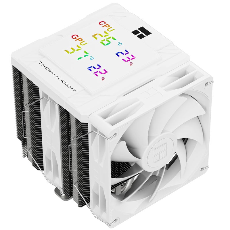 Thermalright Peerless Assassin 120 Digital White CPU Cooler Air with 6X6mm Heatpipes, Magnetic Display Board Top Cover,Heatsink CPU Cooler, for AM4/AM5 and Intel lga1700/1851/1150/1151/1200 - Image 1