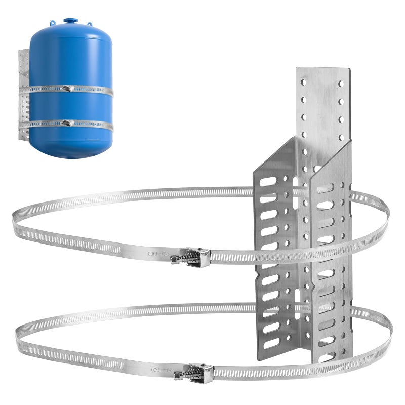 Funnytek Expansion Tank Mounting Bracket for Hot Water Heater Thermal Expansion Tank Holder with 2 Earthquake Straps Support 5Gallon Hot Water Tanks up to 13 inches Diameter - Image 2