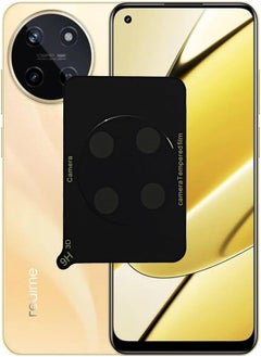 Generic Back Camera Lens Protector Film for Oppo Realme 11 4G, Scratch Resistant, Non-Interference, Easy Installation, Black 