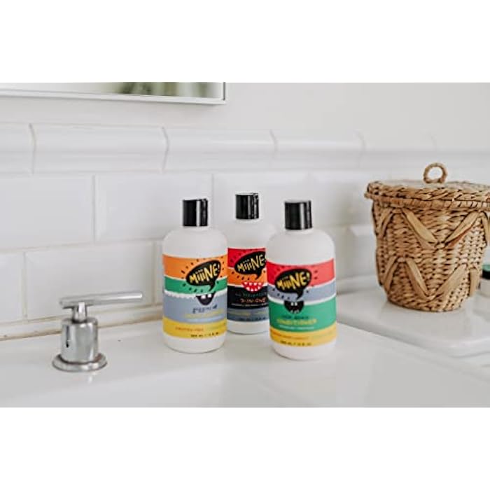 MiiiNE! 12oz Kids Shampoo and Conditioner 3 In 1 Apple Scented Body Wash with Gentle Formula - Gluten Free Made Cruelty Free in USA By Stylists - Image 5