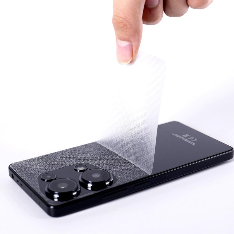 Ibywind 2 Pack Screen Protector For Xiaomi Poco M6 Pro 4G 6.67",9H Hardness Tempered Glass,With 1Pc Camera Lens Protector,1Pc Back Carbon Fiber Film,Anti-Scratch,Bubble Free - Image 4