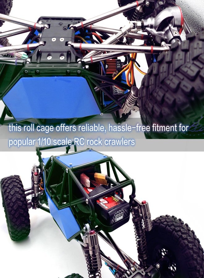 HOPLEX RC Roll Cage Rock Buggy Body Shell 1/10 Scale Nylon Rock Buggy Body Cage for Axial SCX10 SCX10 II, Durable RC Rock Crawler Upgrade(Blue) - Image 5