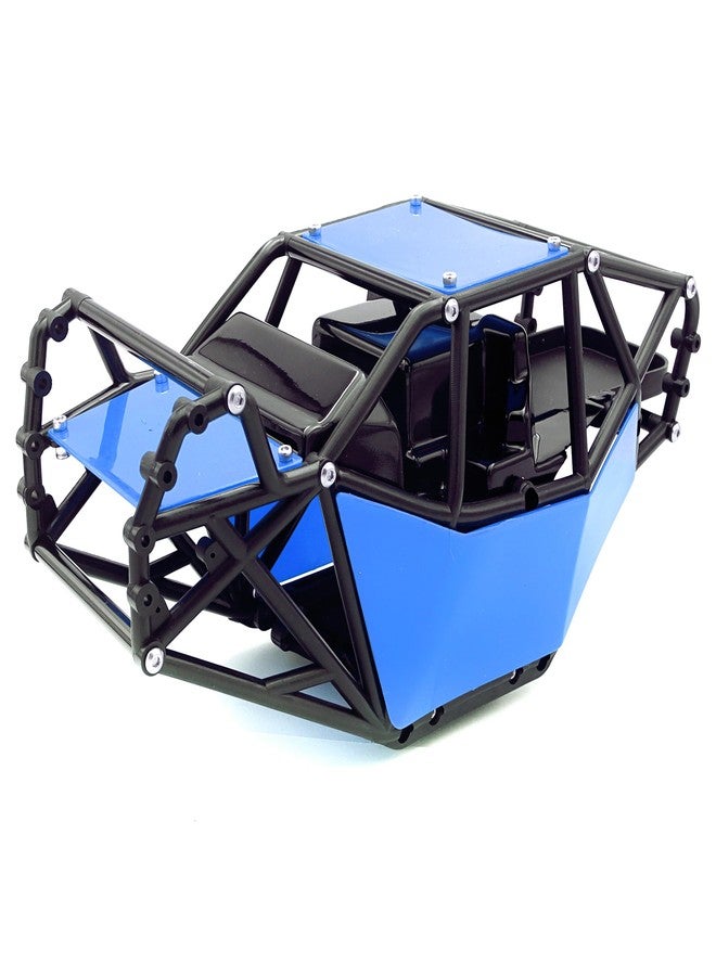 HOPLEX RC Roll Cage Rock Buggy Body Shell 1/10 Scale Nylon Rock Buggy Body Cage for Axial SCX10 SCX10 II, Durable RC Rock Crawler Upgrade(Blue) - Image 1
