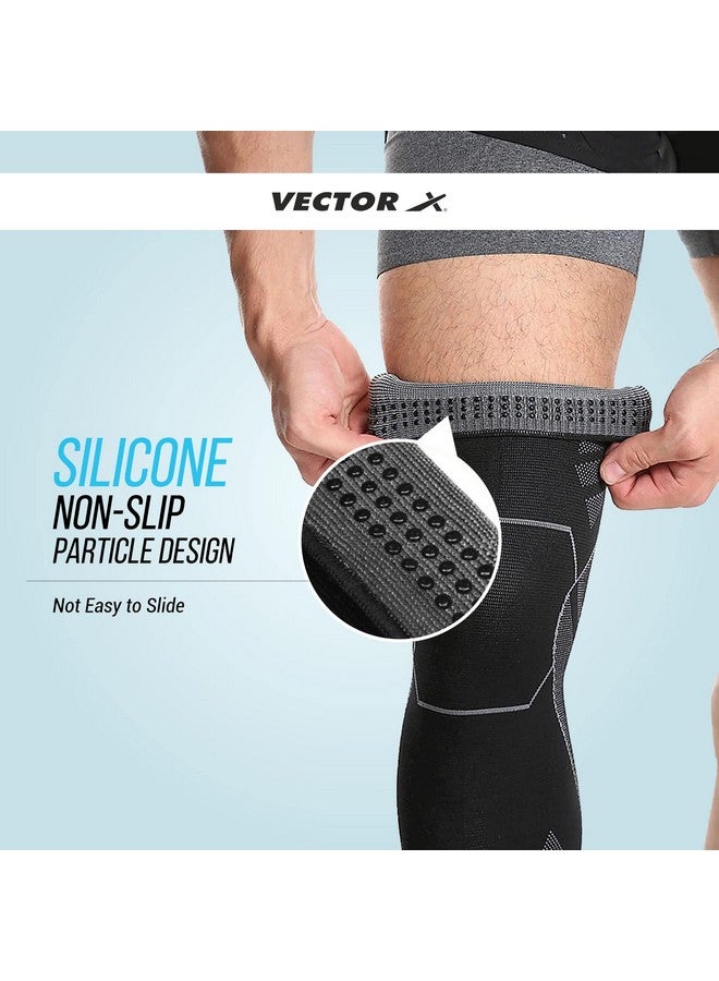 Vector X Long Knee Sleeve With Anti Slip (Small), Multicolor (M) - Image 4