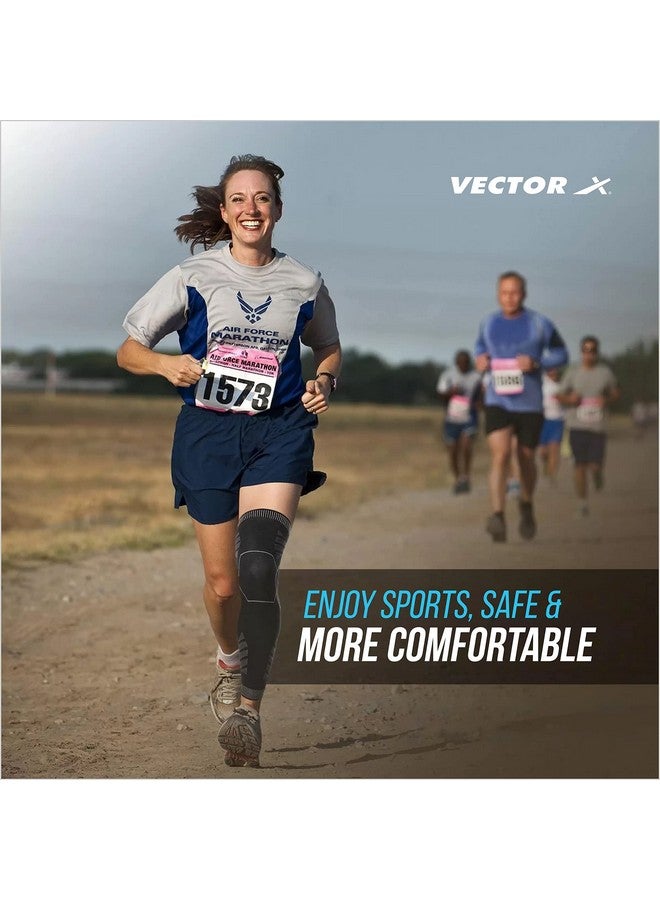 Vector X Long Knee Sleeve With Anti Slip (Small), Multicolor (M) - Image 5