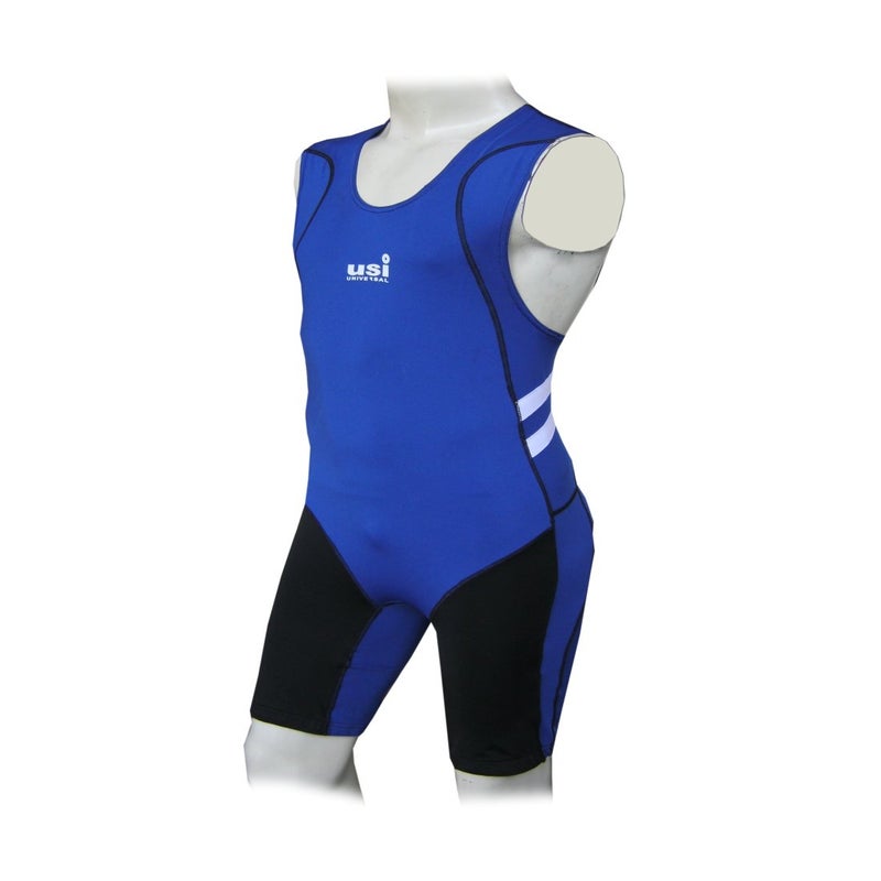 USI Men's Polyester Elastane Weightlifter Suit (Blue, XL) - Image 5