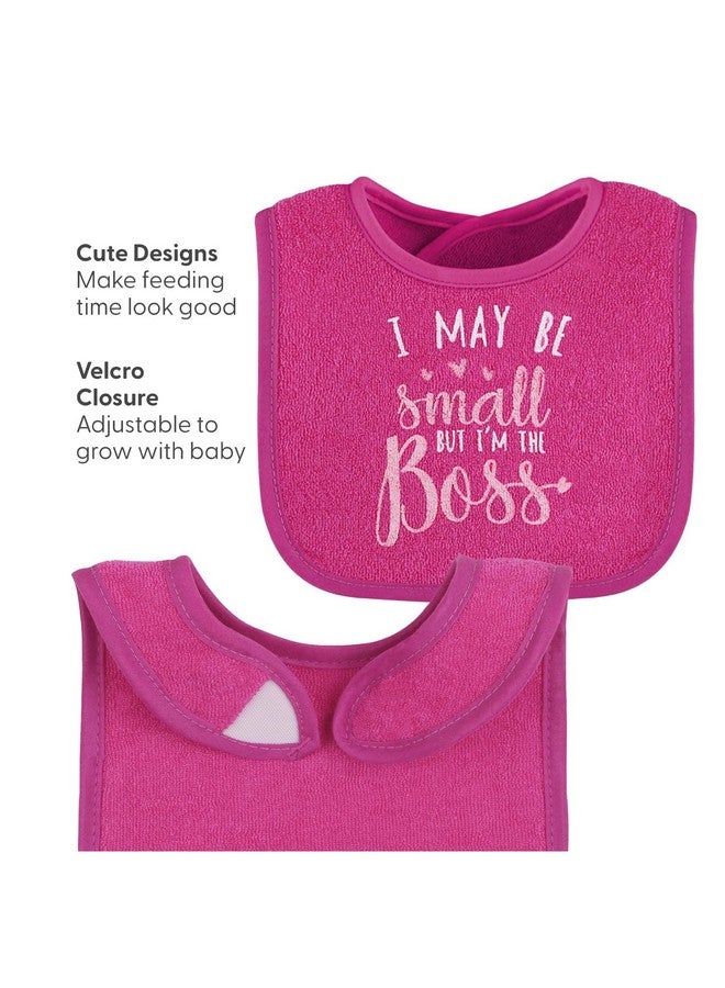 The Peanut Shell The Peanutshell Baby Girl Terry Bib Set of 8-100% Cotton, Soft, Absorbent Baby Bibs, Toddler Girl Set, Newborn & Infant Bib - Pink - Image 3